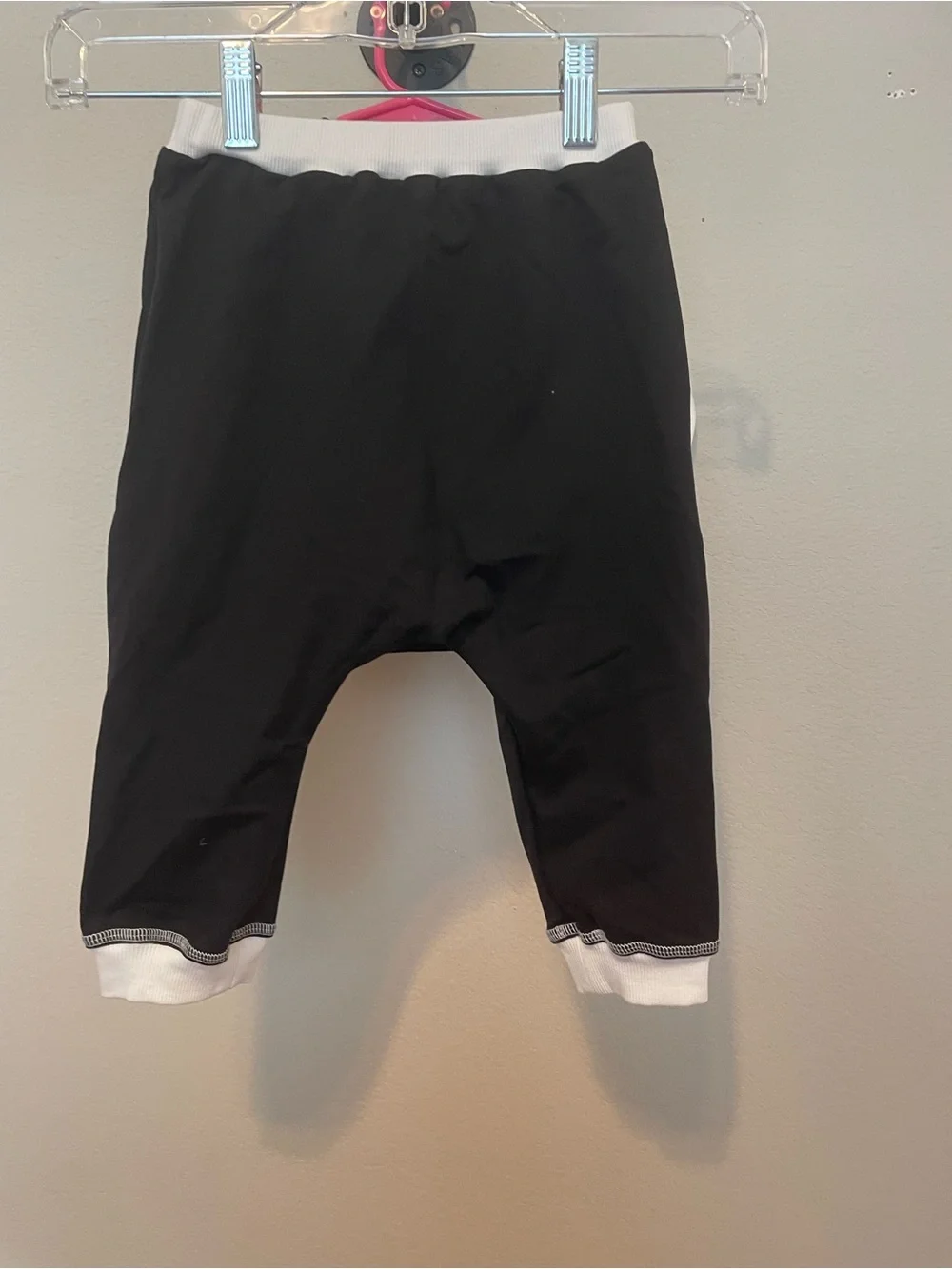 PatPat Black and White Colorblock Baby Two-Piece Set